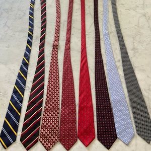 Lot of 8 Designer Silk Mens Ties Vineyard Vines Brooks Brothers Ralph Lauren